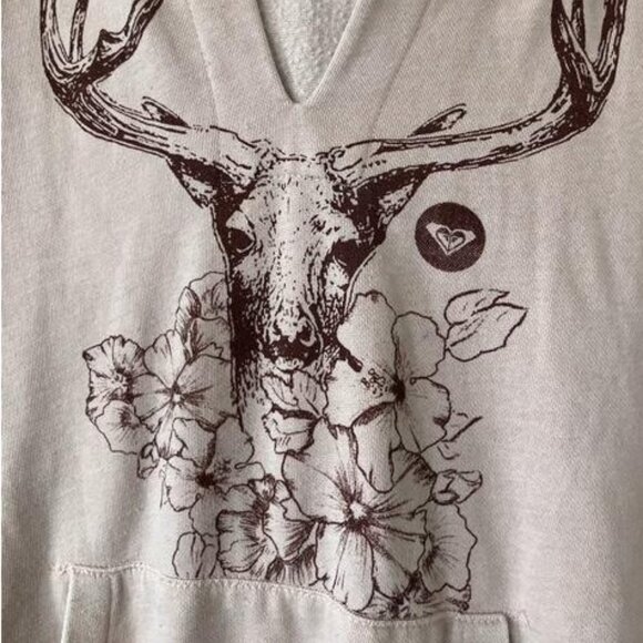 Pink Roxy Pull Over Hooded Sweatshirt - Picture 2 of 6